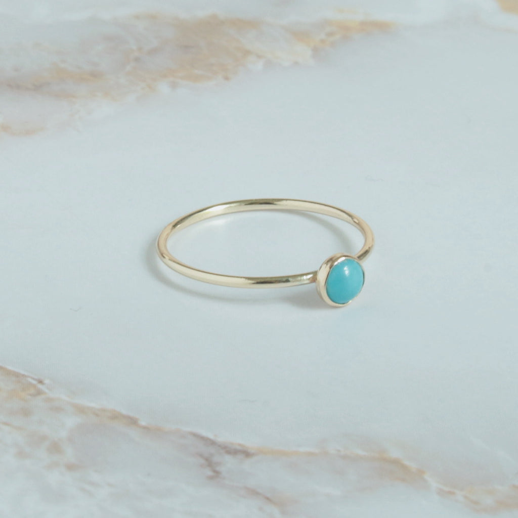 minimalist turquoise ring